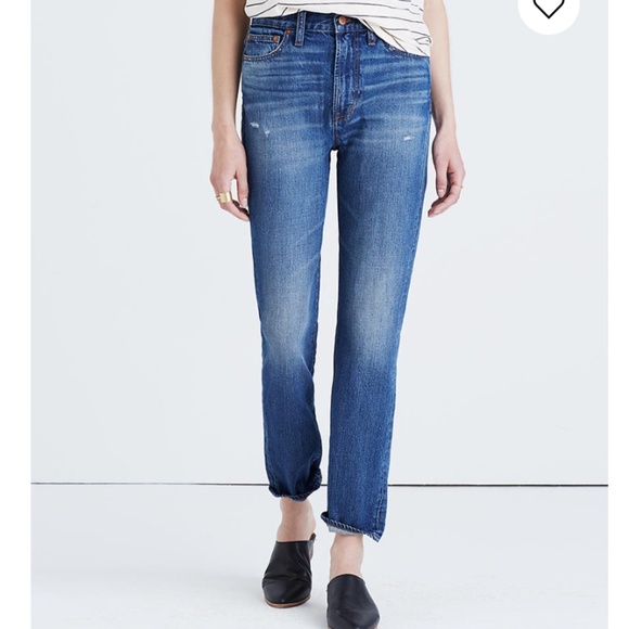 Madewell Denim - Madewell Perfect Vintage Distressed Fray Hem Jeans